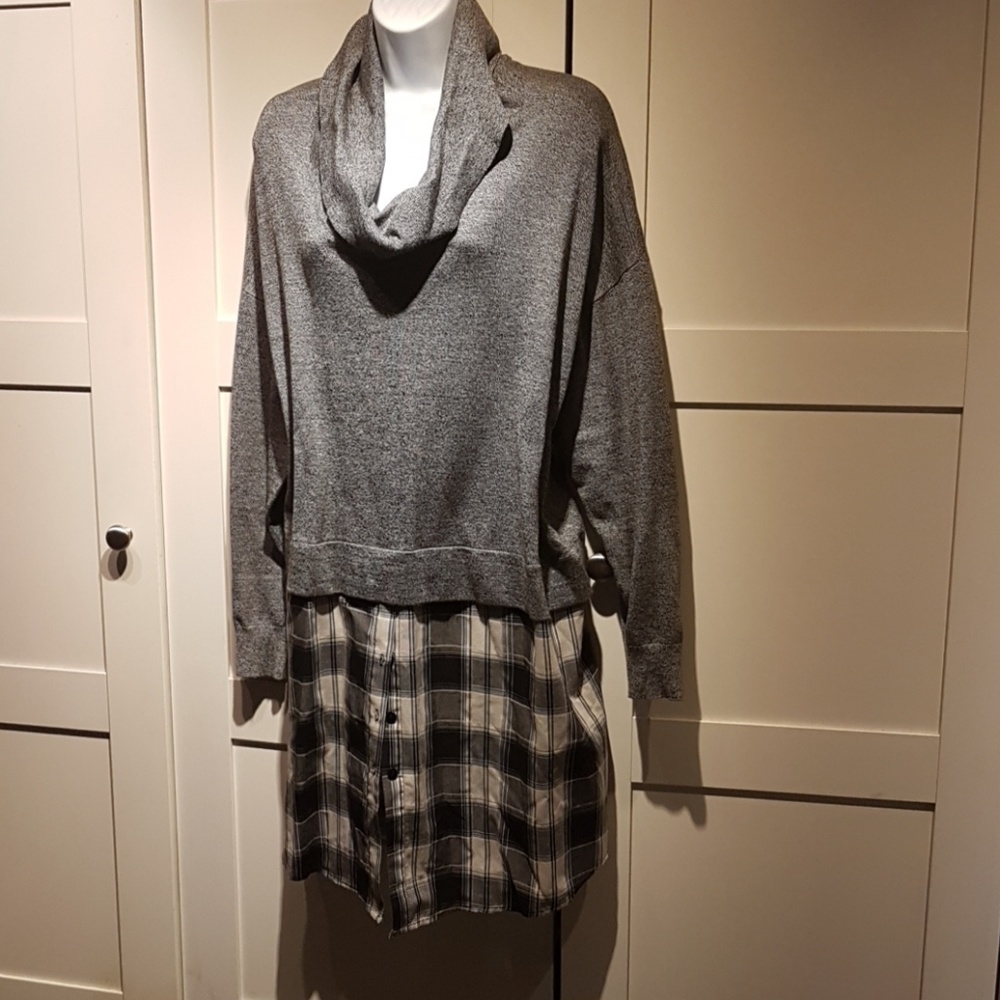 Grey and Plaid Tunic
